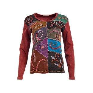 Full Sleeve Embroidery Cotton Top