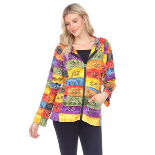 Patched & Hand Printed Colorful Jacket