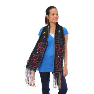 Razor and Fringed Cotton Scarf
