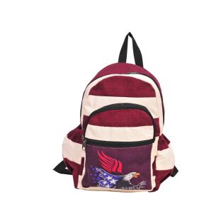 American Flag Bald Eagle Hemp Back Pack