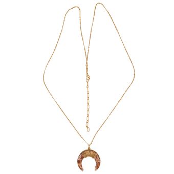 Gemstone Horn Necklace