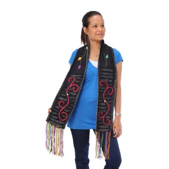 Razor and Fringed Cotton Scarf