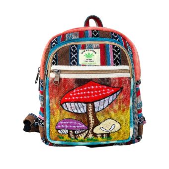 Boho Mystic Forest Mushroom Mini Backpack Bag
