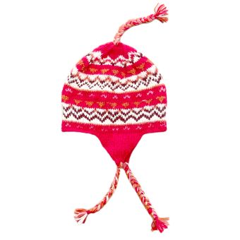 Tribal Pattern Ear Flap Woolen Hat