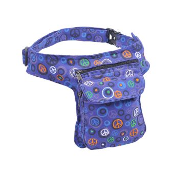 Folk Theme Print and Embroidery Cotton Fanny Pack R
