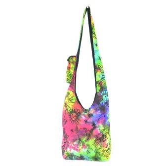 Sun and Moon Printed Tie Dye Cotton Hobo Bag