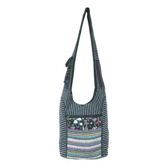 Mushroom Printed Cotton Tribal Hobo Bag