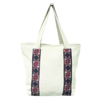 Flower Printed Cotton Tote Bag