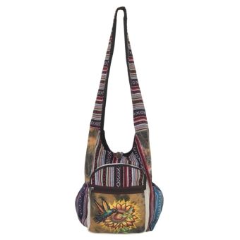 Boho Hippie Humbling Bird Printed Hobo Bag