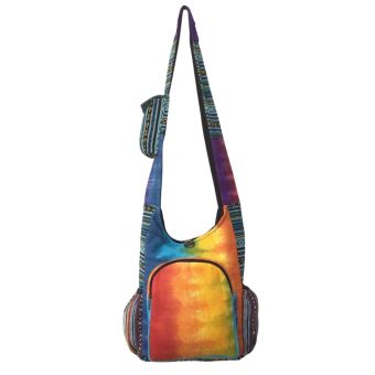 Cotton Sunset Tie Dye Tribal Hobo Bag