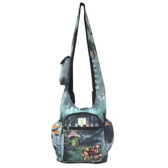 Mushroom Printed Tie Dye Hobo Bag