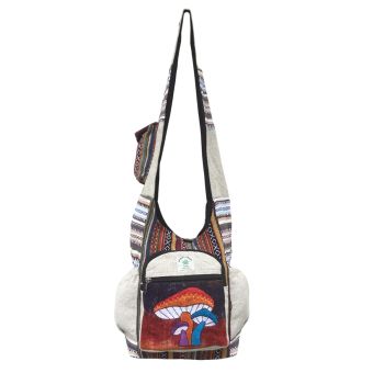 Mushroom Embroidered Tribal Hobo Bag