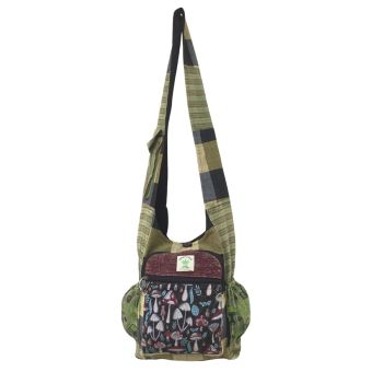 Boho Mushroom Patch Hippie Hobo Bag