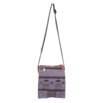 Sun Moon and Mushroom Printed Cotton Messenger Bag