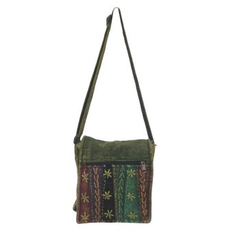 Embroidered Cotton Hippie Messenger Bag