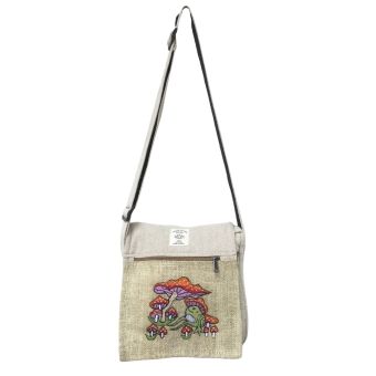 Printed Hemp and Cotton Hippie Messenger Bag