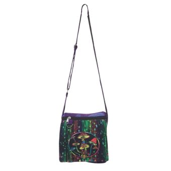 Psychedelic Mushroom Print Boho Messenger Bag