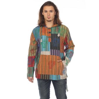 Stonewash Khaddar Patch Unisex Hoodie