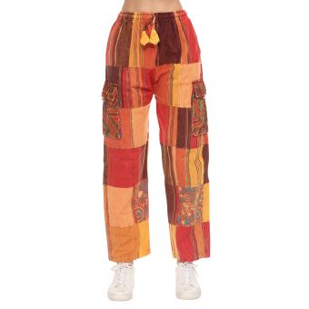 Cotton Stonewashed Patches Unisex Pants