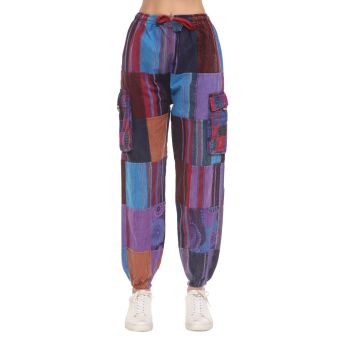 Cotton Stonewashed Patches Unisex Joggers