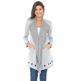 Aztec Border Knit Cardigan