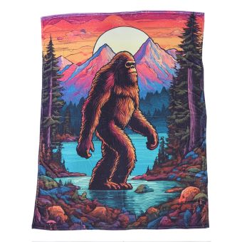 Flannel Fleece Hippie Boho Throw Blanket Hippie Sasquatch
