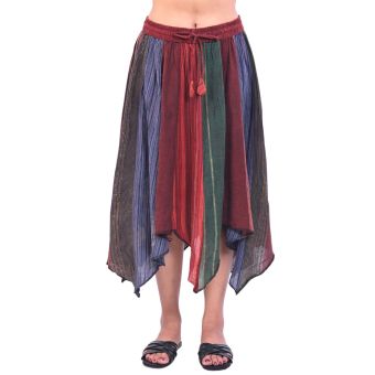 Boho Patchwork Asymmetrical Skirt