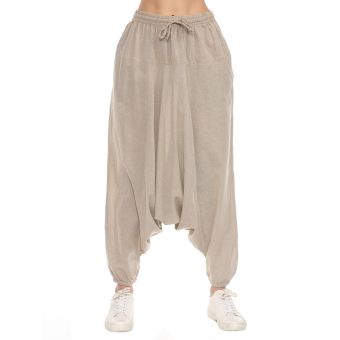 Cotton Plain Solid Boho Harem Pants