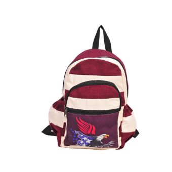 American Flag Bald Eagle Hemp Back Pack