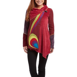 Patchwork Asymmetrical Cotton Jacket